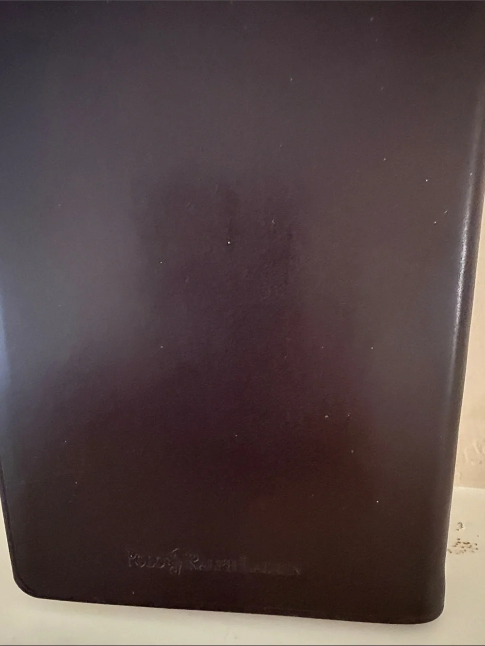 NEW Ralph Lauren Embossed Pony Dark Brown Leather Tablet/Journal;POSH🤎🤎🤎